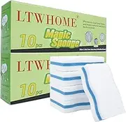 LTWHOME Blue Magic Cleaning Dual Sided Wave Type Sponge for Stain and Mark Removal Without Need for Chemcials - Kitchen, Bathroom, Tile, Shoe, 100X 60X 20mm (Pack of 20)