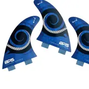 Koru Dark Blue Medium Surfboard Fins Set - Effortless Installation & Performance
