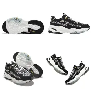 【SKECHERS】休閒鞋 D Lites 4.0-Young Legacy 男鞋 黑 白 厚底 記憶鞋墊 斑馬紋(237398BKGD)