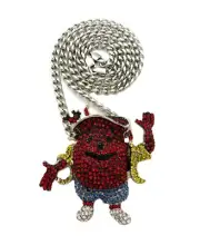 Kool Aid Man Pendant & 18" ~ 30" Stainless Steel Cuban Chain Hip Hop Necklace