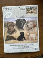 Labrador Retriever Cross Stitch Kit Candamar Designs 51318 Larry Chandler 16”x12