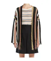 Crochet linen cardigan S,XS,M Black