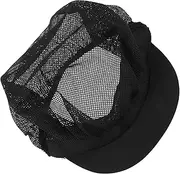 [Didiseaon] Classic Chef Hat Design Reusable Waiter Uniform Hat High Elastic Cap Women's Chef Hairnets Black