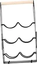 Iron and Wine Rack Cabinet Space Saving Bottle Storage Organizer for Counter Sturdy Modern Design for Decor Compact Wine Storage