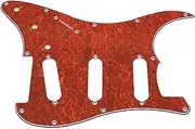 11 Hole Guitar Pickguard, PVC Material with Anti Interference Shielding, Scratch Protective Decorative Guitar Scratch Plate, DIY Replacement Accessory for Guita