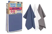 White Magic: Eco ClothTea Towel - Hampton (3 Pack)