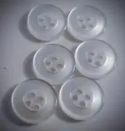 1/2" 4-Hole White Dress Shirt Buttons