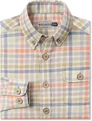 [Southern Marsh] Youth’s Adrian Check Flannel Dress Shirt, Long Sleeve Woven Dress Shirt