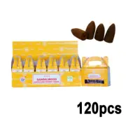 120pcs Satya Nag Champa Dhoop Cone Sandalwood Incense Scent Aromatherapy Tower
