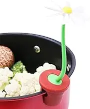 zjhukfmc Pot Steam Releaser, Flower Spill Preventer, Fun Heat Resistant Non Slip Kitchen Gadget, Keep Pan from Boiling Over
