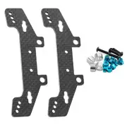 2PCS Carbon Front Rear Shock Tower Hop Up Repair Parts for TAMIYA TT-02D