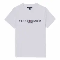 在飛比找PChome24h購物優惠-TOMMY 熱銷刺繡文字Logo圖案短袖T恤(女)-白色