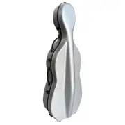 Sarasate Deluxe Poly Carbon 3/4 Cello Case - Silver with Wheels