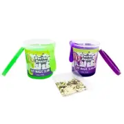DR SQUISH DIY SLIME SET PURPLE AND GREEN INCLUDES SPARKLE BAG 8+