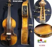Baroque style song solid wood 5 strings electric violin 4/4 +Acoustic violin