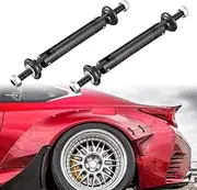 TOMALL 2 Pcs 45mm Car Adjustable Front/Rear Bumper Lip Splitter Support Strut Rod Carbon Fiber Black Universal Auto Bumper Fasteners Lever (Carbon Fiber Black)