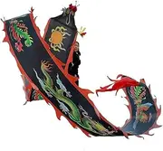 Dragon Dance Silk Silk Dragon Dance for Kids & Adults Outdoor Flinging Fitness Dragon Dance Wu Long 3D Dragon Ribbon Streamer with Travel Bag (Color : C, Size : 10m/33ft)