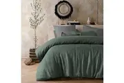 Vintage Design Homewares Sea Green 100% Hemp Quilt Cover Set Queen
