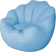 UYSOFRCV Bean Bag Chair Cover+Footstool Cover (No Filler), Petal Design Seat Recliner Lazy Sofa Cover for Organizing Plush Toys Memory Foam,Couples Sofa Lazy Sack,Light Blue