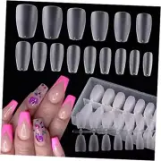 Coffin Nail Tips 300pcs Soft Gel Matte Nail Tips Full Cover Short Coffin