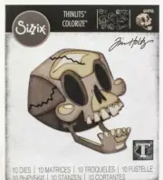 Skelly Skull Halloween Colorize Sizzix Thinlits Die Set by Tim Holtz 664746 NEW!