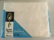 NOS VTG Penneys Fashion Manor Strong Muslin 100% Cotton White Flat Double Sheet