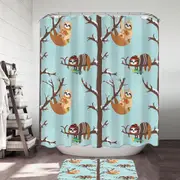 Funny Wintery Sloths Shower Curtain