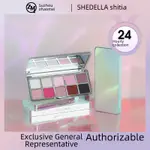 熱賣#SHEDELLA詩蒂婭夢幻彩色十色眼影盤藍色黑色亮片綠色女水波紋眼影MQ5L FHE4