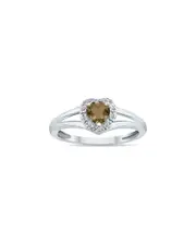 Gem Spark 14K 0.51 ct. tw. Diamond & Smoky Quartz Ring