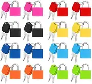 Anlising 16 Pieces Suitcase Lock, Suitcase Lock with Key, Mini Padlock with Key, Suitcase Locks, Small Lock with Key, for Luggage, Suitcase, Bag, Locker (8 Colours)