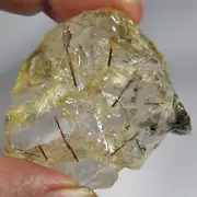 254.5 cts RUTILATED QUARTZ CABBING ROUGH, LAPIDARY