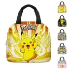 Pokemon Pikachu Lunch Bag Insulated Student Snack Picnic Box Cool Bags Travel AU