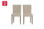 Set of 2 Brosa Espen Dining Chairs (French Beige/Wire Brushed)