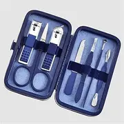 Stainless Steel Nail Clippers Blue Nail Clipper Set Gift Nail Scissors 7 Piece Set,7PCS