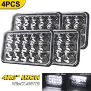 4pcs 4x6'' LED HI/LO Beam Headlights for Dodge Ram 50 1984 1985 1986 Pickup