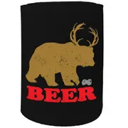 Alcohol Animal Stubby Holder - Beer Bear - Funny Novelty Birthday Gift Joke Beer Can Bottle Coolie