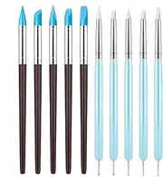 WJnflQN Pottery Trimming Tools, Silicone Color Shapers Brushes, Soft Artwork Carving Modeling Supply Pen for Sculpting, Dotting