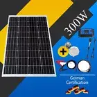 12V 300W Fixed Solar Panel Complete Kit Mono Caravan Camping Home Battery Charge
