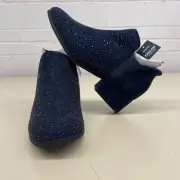 KENNETH COLE REACTION Sandra EZ-On Bootie Women's Size 8 Wide Navy
