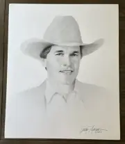 George Strait Lithograph 20x24” By Gary Saderup
