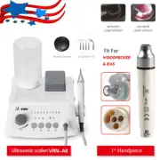 Dental Ultrasonic Scaler WIRELESS /Tip /LED Handpiece fit WOODPECKER EMS A8