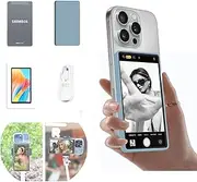 CP5 Lite Vlog Selfie Monitor Screen, 5-inch 1080P Back Rear Camera Mirror, 50M Range One Click Connection for iPhone Selfies, Vlogs, Live Streaming w/Magnetic Gray Case (NO Touchscreen)
