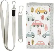 [Yoogain] Colorful Cartoon Cars wallet slim for womens minimalist card holder wallet for men with lanyard, colorful cartoon cars, 1 size, Fashion