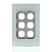 CLIPSAL SATURN 4036VH-OM - 6 Gang 30 Series Grid And Surround (Ocean Mist)
