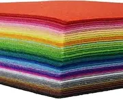 flic-flac Felt Fabric Sheets 42pcs 1mm Assorted Color Felt Pack DIY Craft Sewing Squares Nonwoven Patchwork