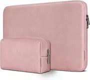 DOMISO 14 inch Laptop Sleeve Bag Protective Water-Resistant Carrying Case for 14" Lenovo Thinkpad P14s T14 L14 Gen 2 Ideapad Chromebook HP Dell Asus Waterproof Notebook Case, Pink