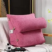 Wedge Pillow Triangular Pillow, Headboard Back Support Cushion, Back, Neck and Leg Reading Pillow, Back Support Reading Pillow, Sofa Bed Office Chair Rest Cushion (Color : B, Size : 60 * 50 * 20cm)