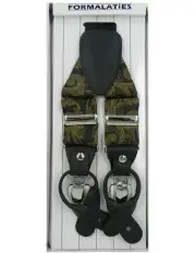 [Formalaties] Tapestry Premium Convertible Suspenders Braces Y Back in Black