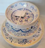 Hobby Lobby 12ct Mosaic Melamine Dinner & Salad Plates & Spanish Tile Bowls