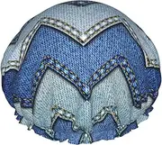 Gradient Blue Denim Print Various Activities Shower Cap Reusable Soft And Lightweight Bath Hair Cap Long Hair